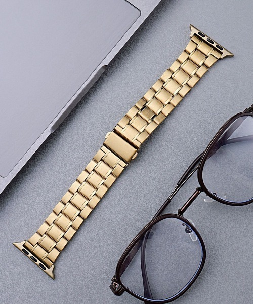 Fun & Daily（ファンアンドデイリー）の「Apple watch Band / アップルウォッチ ステンレスバンド（デジタル腕時計・メンズ・ゴールド/シルバー/ブラック・B/A）」の3枚目の写真