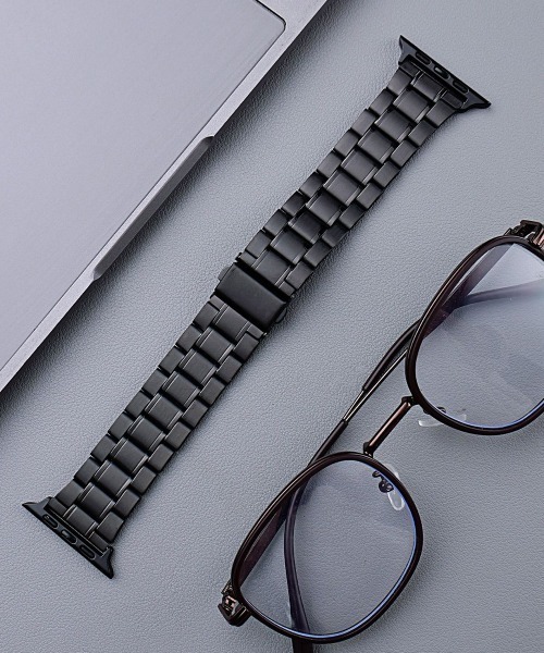 Fun & Daily（ファンアンドデイリー）の「Apple watch Band / アップルウォッチ ステンレスバンド（デジタル腕時計・メンズ・ゴールド/シルバー/ブラック・B/A）」の2枚目の写真