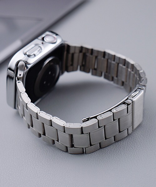 Fun & Daily（ファンアンドデイリー）の「Apple watch Band / アップルウォッチ ステンレスバンド（デジタル腕時計・メンズ・ゴールド/シルバー/ブラック・B/A）」の4枚目の写真