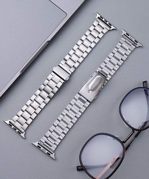 Fun & Daily（ファンアンドデイリー）の「Apple watch Band / アップルウォッチ ステンレスバンド（デジタル腕時計・メンズ・ゴールド/シルバー/ブラック・B/A）」の5枚目の写真