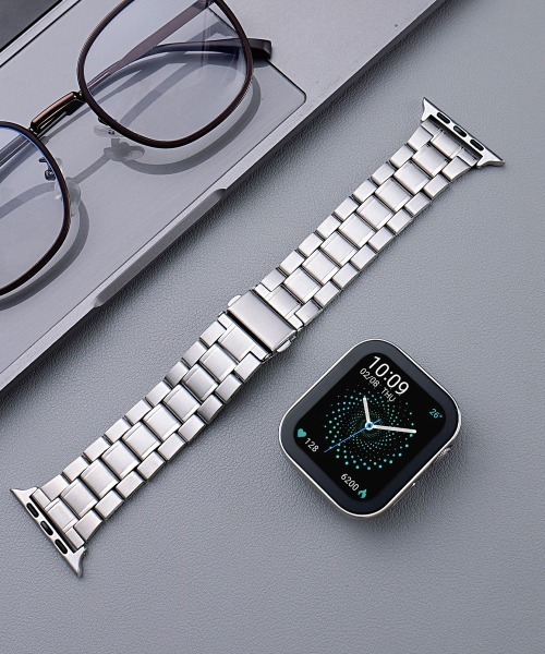 Fun & Daily（ファンアンドデイリー）の「Apple watch Band / アップルウォッチ ステンレスバンド（デジタル腕時計・メンズ・ゴールド/シルバー/ブラック・B/A）」の6枚目の写真