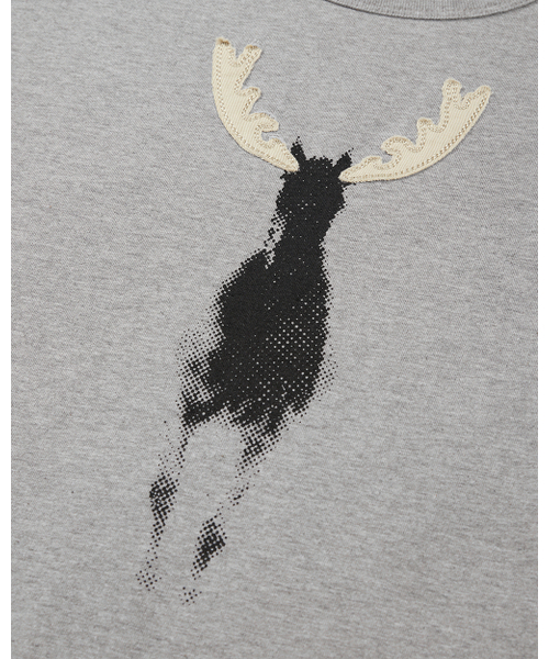 SILENTSYLLABLE(サイレント シラブル)の「Pony print T-shirts / Melange gray(Tシャツ/カットソー・メンズ・その他・0/1)」の3枚目の写真