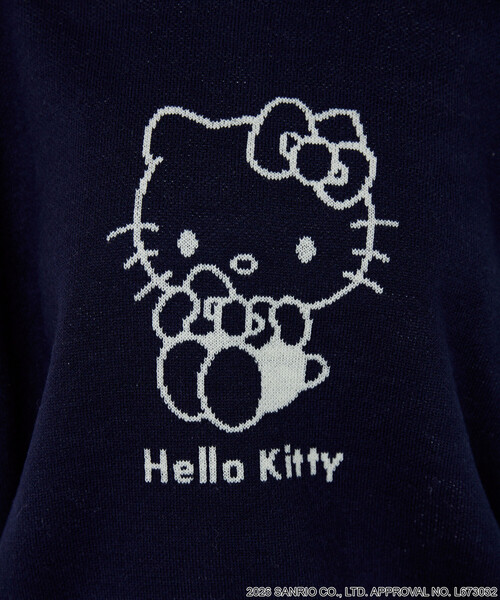 PUBLUX(パブリュクス)の「PUBLUX/パブリュクス ”HELLO KITTY/ハローキティ” アート ジャガード ニット 限定展開(ニット/セーター・レディース・ネイビー/オフホワイト/グレー・フリ-)」の16枚目の写真
