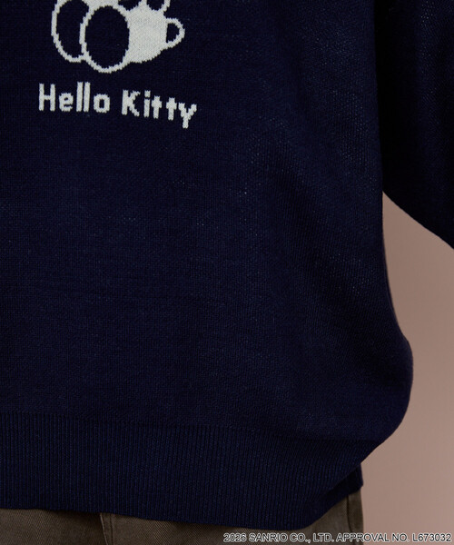 PUBLUX(パブリュクス)の「PUBLUX/パブリュクス ”HELLO KITTY/ハローキティ” アート ジャガード ニット 限定展開(ニット/セーター・レディース・ネイビー/オフホワイト/グレー・フリ-)」の22枚目の写真