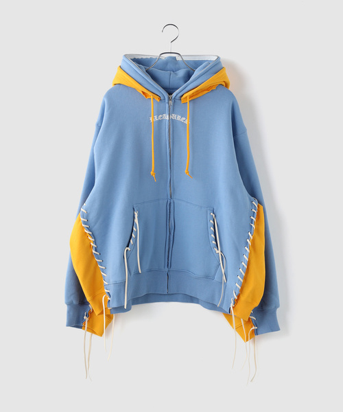 DISCOVERED(ディスカバード)の「PLEASURES x DISCOVERED DOUBLE LAYERED HOODIE(パーカー・メンズ・ブルー/ブラック/ピンク/ホワイト・FREE)」の3枚目の写真