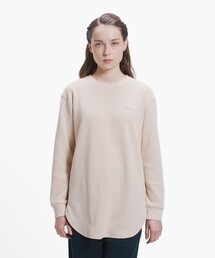 ラウンドヘム ワッフルロングスリーブTシャツ