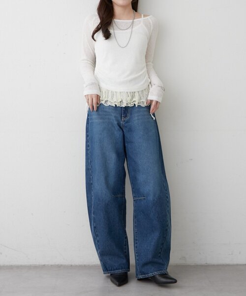Remind me and forever(リマインドミーアンドフォーエバー)の「【SET】ギャザープルオーバー+フリルキャミ(Tシャツ/カットソー・レディース・ブラウン/チャコールグレー/アイボリー・FREE)」の16枚目の写真