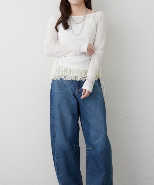 Remind me and forever(リマインドミーアンドフォーエバー)の「【SET】ギャザープルオーバー+フリルキャミ(Tシャツ/カットソー・レディース・ブラウン/チャコールグレー/アイボリー・FREE)」の17枚目の写真