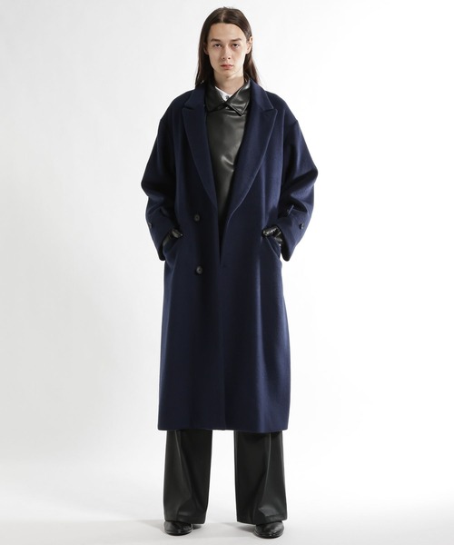 HARE(ハレ)の「ハイウールダブルコート(HARE)(チェスターコート・メンズ・ブラック/グレー/ブルー/オレンジ系その他・SMALL/MEDIUM/LARGE)」の4枚目の写真