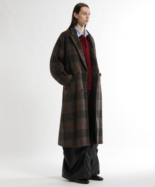 HARE(ハレ)の「ハイウールダブルコート(HARE)(チェスターコート・メンズ・ブラック/グレー/ブルー/オレンジ系その他・SMALL/MEDIUM/LARGE)」の5枚目の写真