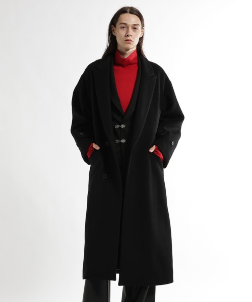 HARE(ハレ)の「ハイウールダブルコート(HARE)(チェスターコート・メンズ・ブラック/グレー/ブルー/オレンジ系その他・SMALL/MEDIUM/LARGE)」の11枚目の写真
