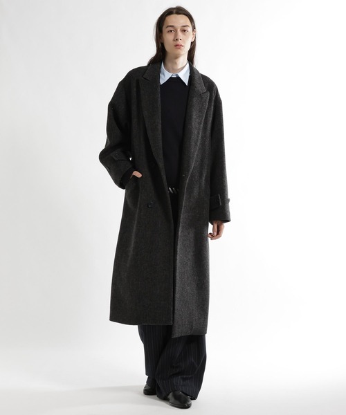 HARE(ハレ)の「ハイウールダブルコート(HARE)(チェスターコート・メンズ・ブラック/グレー/ブルー/オレンジ系その他・SMALL/MEDIUM/LARGE)」の15枚目の写真
