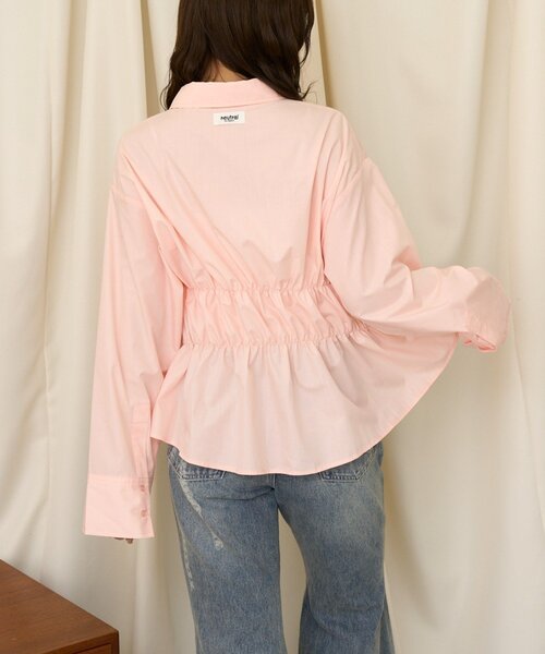 CIAOPANIC(チャオパニック)の「【neutral by ciaopanic】ウエストシャーリングシャツ(シャツ/ブラウス・レディース・ピンク/サックスブルー・FREE)」の15枚目の写真