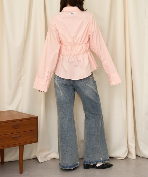 CIAOPANIC(チャオパニック)の「【neutral by ciaopanic】ウエストシャーリングシャツ(シャツ/ブラウス・レディース・ピンク/サックスブルー・FREE)」の18枚目の写真