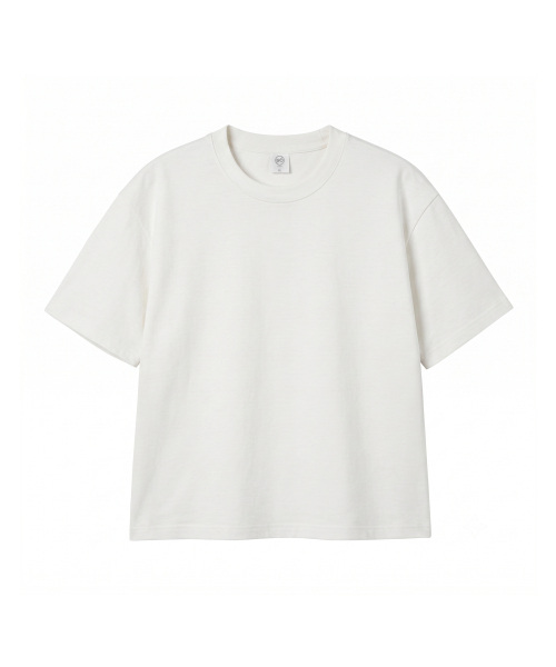 NOMING（ノミング）の「ルーズフィットクロップイージーショートスリーブ - アイボリー（Tシャツ/カットソー・メンズ・アイボリー・SMALL/MEDIUM/LARGE/X-LARGE）」の5枚目の写真