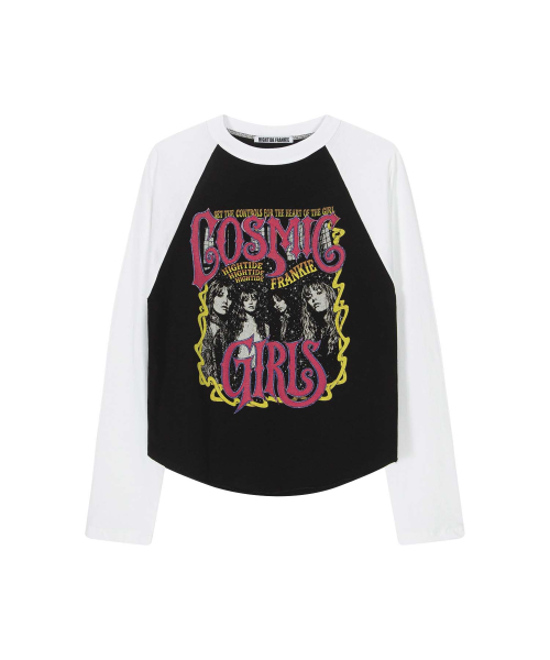 HIGHTIDEFRANKIE（ハイタイドフランキー）の「COSMIC GIRLS バンドラグランTシャツ ブラック（Tシャツ/カットソー・レディース・ブラック・FREE）」の11枚目の写真