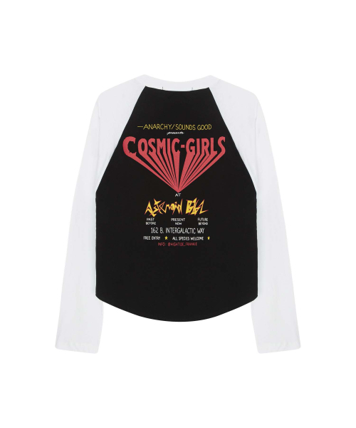 HIGHTIDEFRANKIE（ハイタイドフランキー）の「COSMIC GIRLS バンドラグランTシャツ ブラック（Tシャツ/カットソー・レディース・ブラック・FREE）」の12枚目の写真