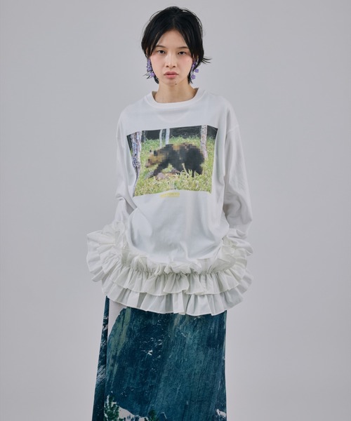 NON TOKYO(ノントーキョー)の「NON TOKYO/ノントーキョー/FRILL MESH TANK-TOPフリルメッシュタンクトップ(タンクトップ・レディース・ピンク/ブルー/ホワイト・F)」の5枚目の写真