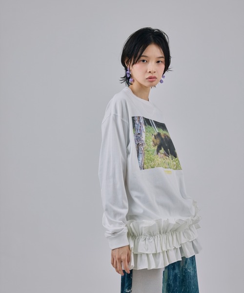 NON TOKYO(ノントーキョー)の「NON TOKYO/ノントーキョー/FRILL MESH TANK-TOPフリルメッシュタンクトップ(タンクトップ・レディース・ピンク/ブルー/ホワイト・F)」の7枚目の写真