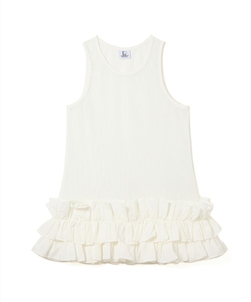 NON TOKYO(ノントーキョー)の「NON TOKYO/ノントーキョー/FRILL MESH TANK-TOPフリルメッシュタンクトップ(タンクトップ・レディース・ピンク/ブルー/ホワイト・F)」の10枚目の写真