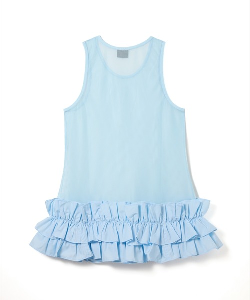 NON TOKYO(ノントーキョー)の「NON TOKYO/ノントーキョー/FRILL MESH TANK-TOPフリルメッシュタンクトップ(タンクトップ・レディース・ピンク/ブルー/ホワイト・F)」の12枚目の写真