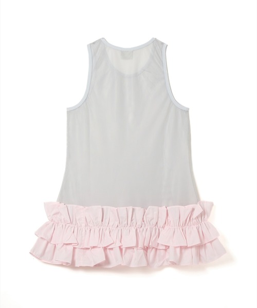 NON TOKYO(ノントーキョー)の「NON TOKYO/ノントーキョー/FRILL MESH TANK-TOPフリルメッシュタンクトップ(タンクトップ・レディース・ピンク/ブルー/ホワイト・F)」の13枚目の写真