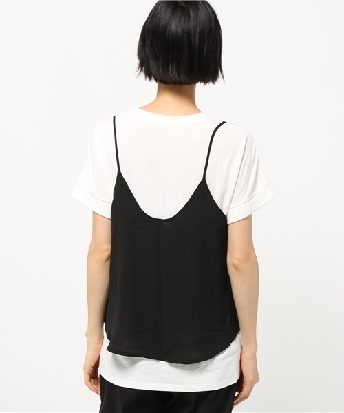 titivate（ティティベイト）の「Vﾈｯｸﾚｰｽｷｬﾐｿｰﾙ&ゆるTｼｬﾂｾｯﾄ（Tシャツ/カットソー・レディース・ブラック/カーキ/グレー・FREE）」の7枚目の写真