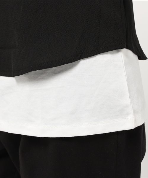 titivate（ティティベイト）の「Vﾈｯｸﾚｰｽｷｬﾐｿｰﾙ&ゆるTｼｬﾂｾｯﾄ（Tシャツ/カットソー・レディース・ブラック/カーキ/グレー・FREE）」の10枚目の写真