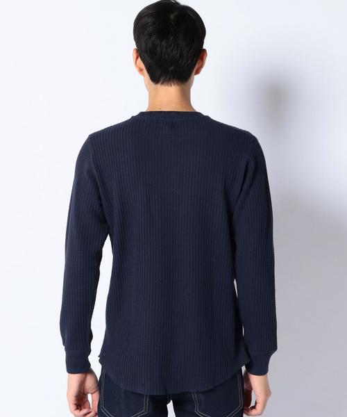 coen(コーエン)の「ワッフルロングスリーブカットソー(Tシャツ/カットソー・メンズ・ホワイト/ネイビー・LARGE/X-LARGE/SMALL/MEDIUM)」の4枚目の写真