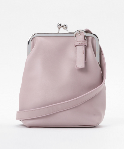 merlot plus（メルロープリュス）の「がま口ミニショルダーバッグ2176（ショルダーバッグ・レディース・オフホワイト/ブラック/ワイン/アイボリー/ブル－グレ－/ピンク・FREE）」の5枚目の写真