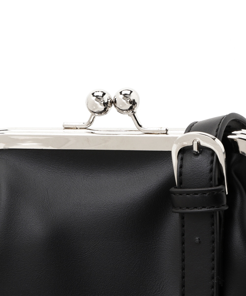 merlot plus（メルロープリュス）の「がま口ミニショルダーバッグ2176（ショルダーバッグ・レディース・オフホワイト/ブラック/ワイン/アイボリー/ブル－グレ－/ピンク・FREE）」の9枚目の写真