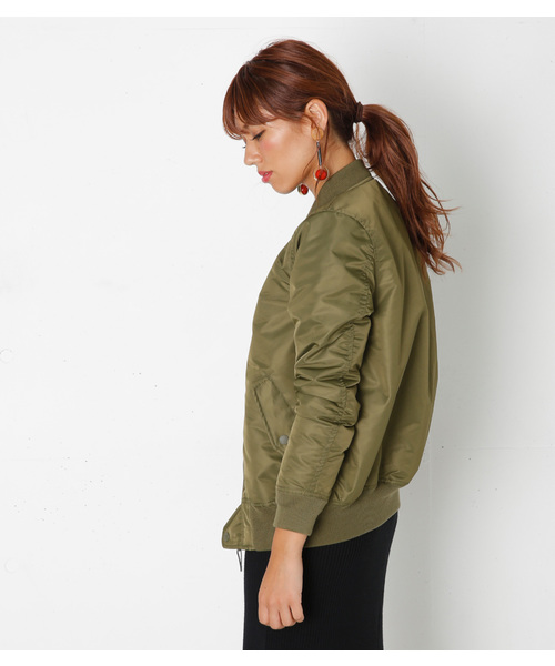 SLY（スライ）の「COMFY MA-1（ブルゾン・レディース・カーキ/ブラック/ライトグレー・2/1）」の20枚目の写真