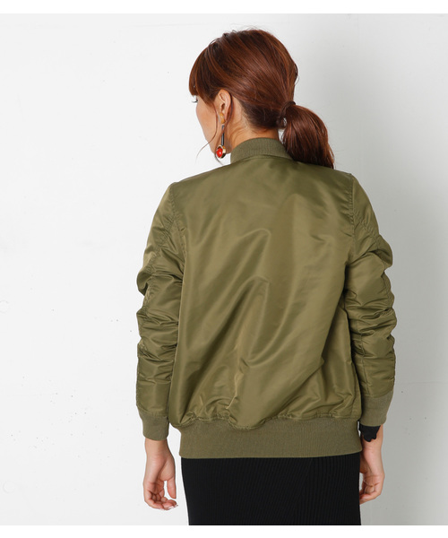 SLY（スライ）の「COMFY MA-1（ブルゾン・レディース・カーキ/ブラック/ライトグレー・2/1）」の9枚目の写真