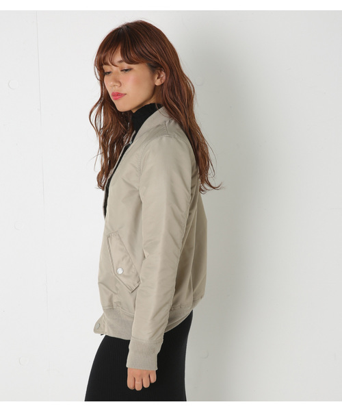 SLY（スライ）の「COMFY MA-1（ブルゾン・レディース・カーキ/ブラック/ライトグレー・2/1）」の14枚目の写真