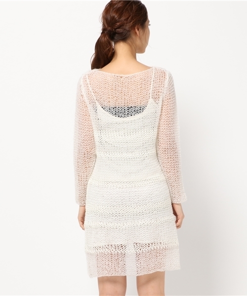 Banner Barrett(バナーバレット)の「モヘアボーダーワンピース(ワンピース・レディース・ブラック/オフホワイト・38)」の5枚目の写真