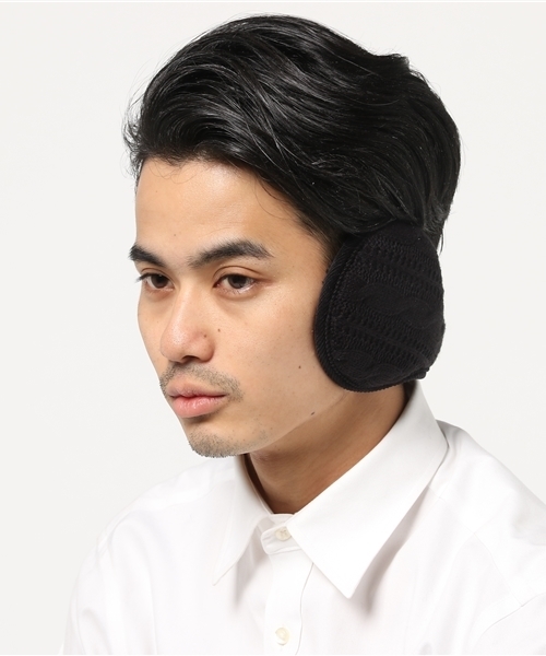 BEAMS（ビームス）の「BEAMS / ケーブル イヤーマフラー 16FW（イヤーマフ・メンズ・ネイビー/ブラック/グレー・ONE SIZE）」の2枚目の写真