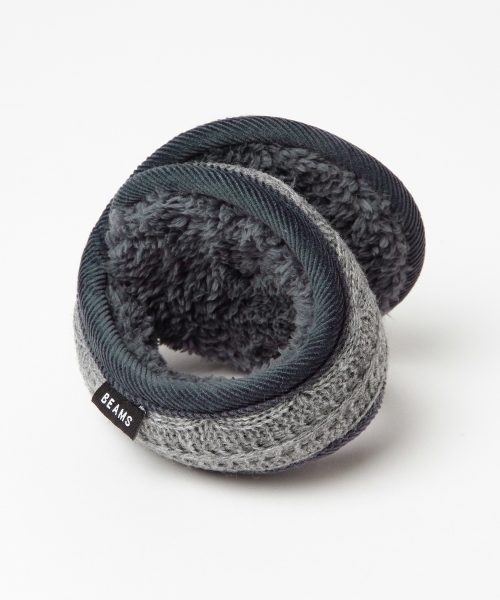 BEAMS（ビームス）の「BEAMS / ケーブル イヤーマフラー 16FW（イヤーマフ・メンズ・ネイビー/ブラック/グレー・ONE SIZE）」の4枚目の写真