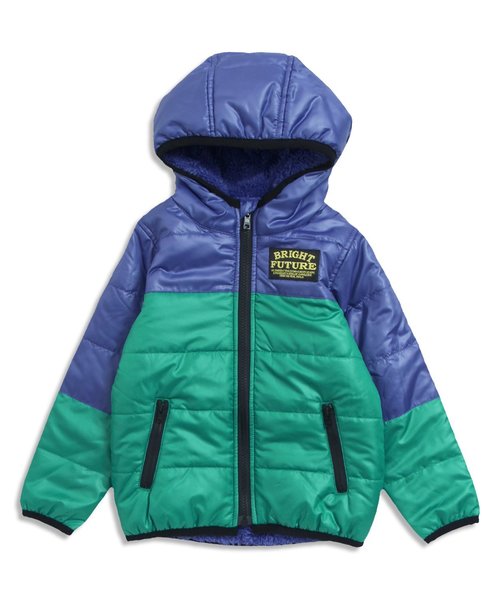 BREEZE（ブリーズ）の「デイリー中綿ジャンパー（ダウンジャケット/コート・キッズ・ネイビー/パープル/ブラック/ピンク・140/90/95/120/80/110/130/100）」の3枚目の写真