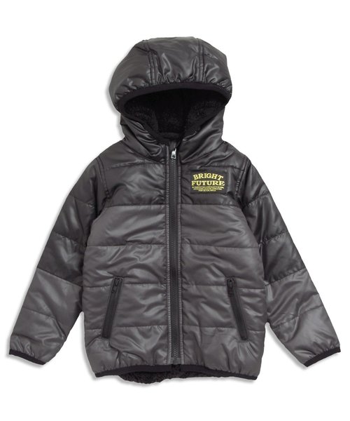 BREEZE（ブリーズ）の「デイリー中綿ジャンパー（ダウンジャケット/コート・キッズ・ネイビー/パープル/ブラック/ピンク・140/90/95/120/80/110/130/100）」の2枚目の写真