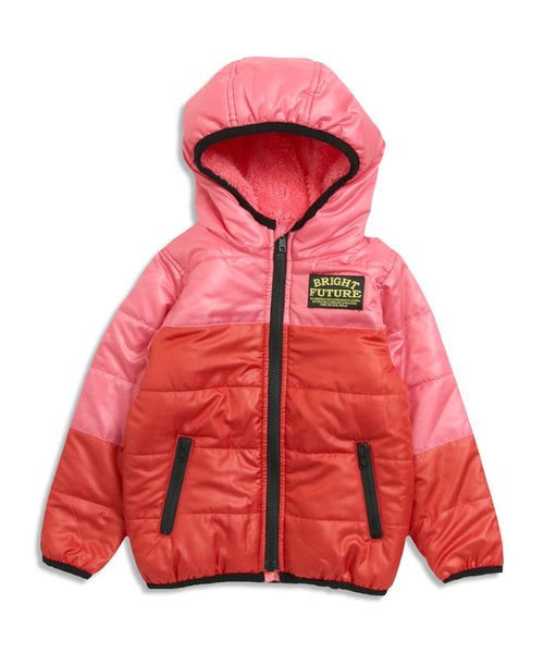 BREEZE（ブリーズ）の「デイリー中綿ジャンパー（ダウンジャケット/コート・キッズ・ネイビー/パープル/ブラック/ピンク・140/90/95/120/80/110/130/100）」の5枚目の写真