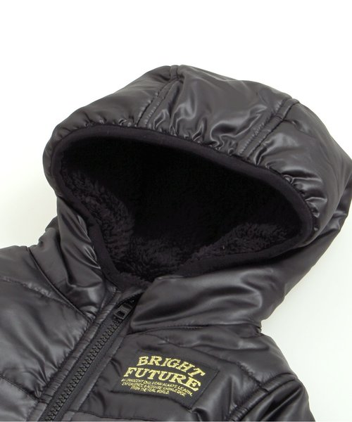 BREEZE（ブリーズ）の「デイリー中綿ジャンパー（ダウンジャケット/コート・キッズ・ネイビー/パープル/ブラック/ピンク・140/90/95/120/80/110/130/100）」の13枚目の写真