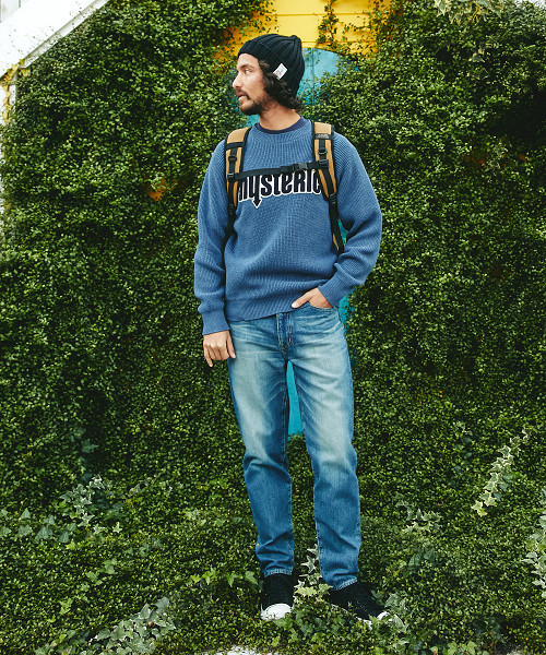 HYSTERIC GLAMOUR（ヒステリックグラマー）の「HYSTERIC LOGOワッペン プルオーバー（ニット/セーター・メンズ・トップグレー/ブラック/ブルー・LARGE/SMALL/MEDIUM）」の5枚目の写真