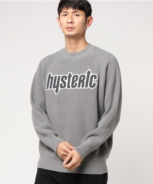 HYSTERIC GLAMOUR（ヒステリックグラマー）の「HYSTERIC LOGOワッペン プルオーバー（ニット/セーター・メンズ・トップグレー/ブラック/ブルー・LARGE/SMALL/MEDIUM）」の6枚目の写真
