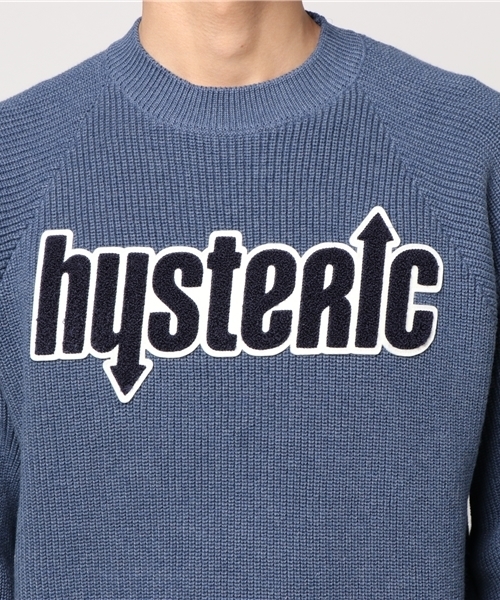HYSTERIC GLAMOUR（ヒステリックグラマー）の「HYSTERIC LOGOワッペン プルオーバー（ニット/セーター・メンズ・トップグレー/ブラック/ブルー・LARGE/SMALL/MEDIUM）」の14枚目の写真