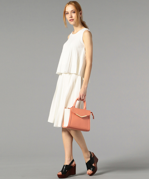 GUILD PRIME（ギルドプライム）の「【GUILD PRIME】WOMENS プリーツタンクニット（ニット/セーター・レディース・ホワイト/ネイビー・36/34）」の12枚目の写真