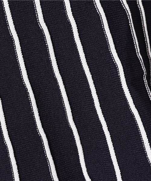 GUILD PRIME（ギルドプライム）の「【GUILD PRIME】WOMENS プリーツタンクニット（ニット/セーター・レディース・ホワイト/ネイビー・36/34）」の3枚目の写真