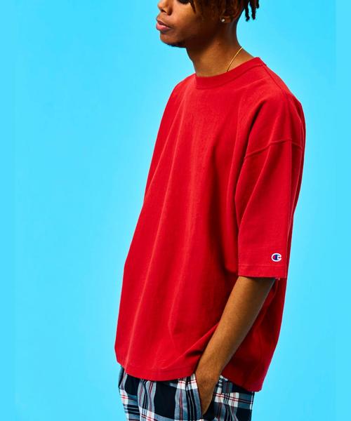 Champion（チャンピオン）の「＜Champion × monkey time＞ REVERSE WEAVE TEE/Tシャツ ◆（Tシャツ/カットソー・メンズ・ホワイト/ブラック/ネイビー/ターコイズブルー/シャーベット/レッド/イエロー/ライトピンク・LARGE/MEDIUM/X-LARGE/SMALL）」の7枚目の写真