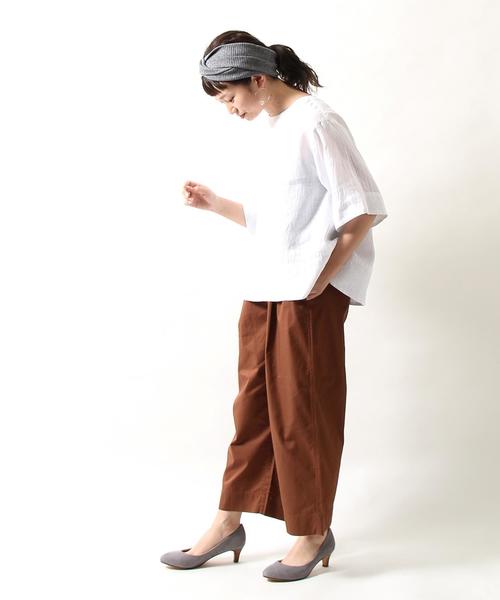 coen（コーエン）の「イージーチノワイドパンツ（チノパンツ・レディース・オリーブ/ネイビー/ブラウン/ベージュ・LARGE/MEDIUM）」の16枚目の写真