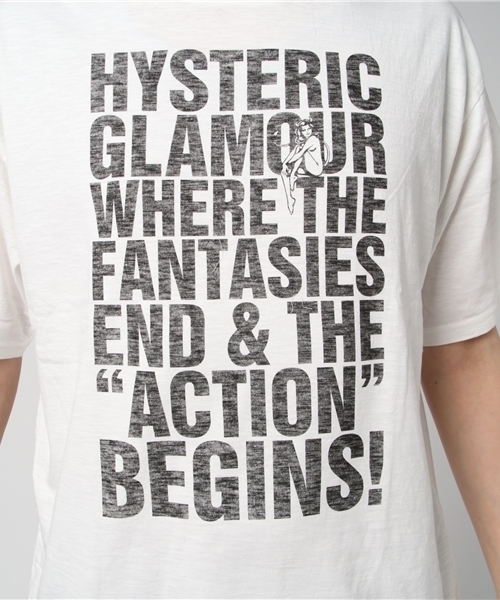 HYSTERIC GLAMOUR 半袖 Tシャツ グレー プリント入り HYSTERIC GLAMOUR - 【希少】HYSTERIC GLAMOUR アーカイブ