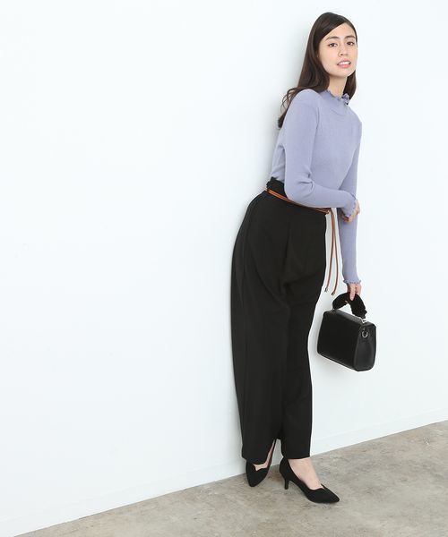 VIS（ビス）の「【静電気防止】リブハイネックプルオーバー（ニット/セーター・レディース・ホワイト/オフホワイト/ブラック/ライトグレー/サックスブルー/ピンク系その他・FREE）」の15枚目の写真